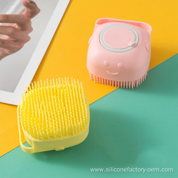 Pet Bath Brush Massage Brush Silicone Cleaning Brush